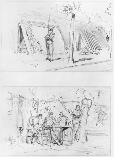 Album of the Siege of Paris, Sentry, Guards by Gustave Dore